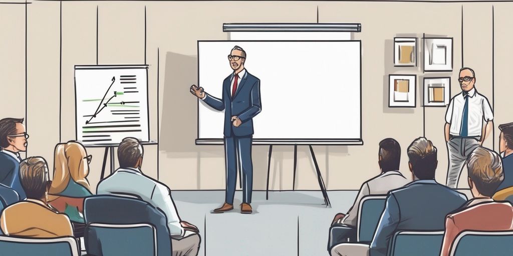 expert giving a presentation